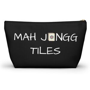 Mahjong Tile Bag in Black canvas